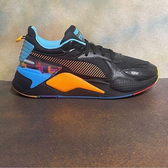 Puma x Tetris RS-X Men's Sneakers 372486-01 Puma Black-Luminous Blue Size 9M - Picture 12 of 16